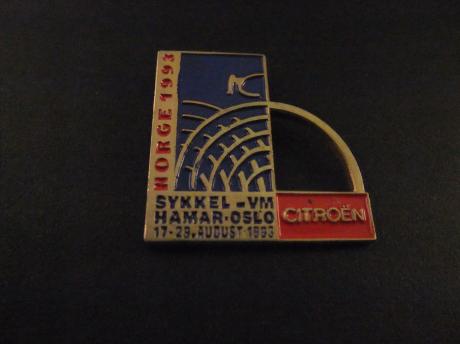Herdenking wereldkampioenschappen voor dames en heren wielrennen Noorwegen( Hamar) 1993 sponsor Citroën